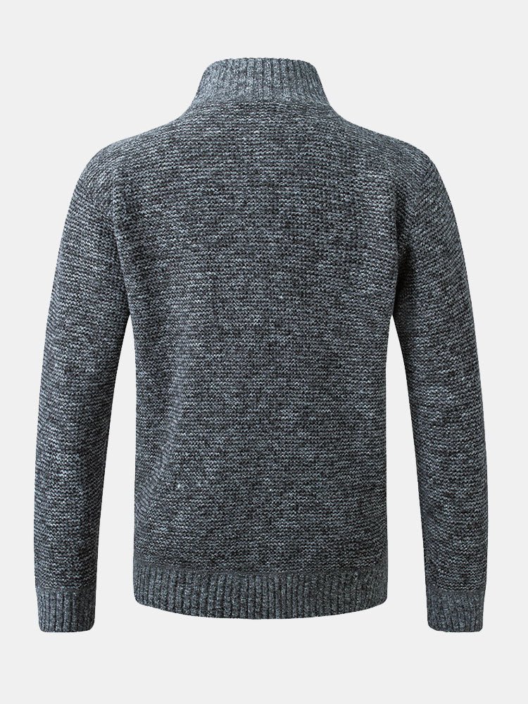 Ross - Quilted Patchwork Zip Sweater
