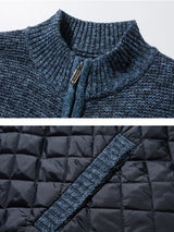 Ross - Quilted Patchwork Zip Sweater