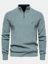 Stuart - Raglan Sleeve Quarter-Zip Sweater