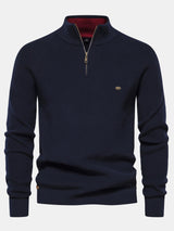 Stuart - Raglan Sleeve Quarter-Zip Sweater