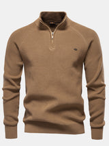 Stuart - Raglan Sleeve Quarter-Zip Sweater