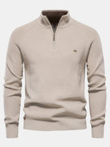 Stuart - Raglan Sleeve Quarter-Zip Sweater