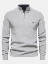 Stuart - Raglan Sleeve Quarter-Zip Sweater