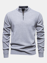 Alistair - Relaxed Fit High Neck Zip Sweater