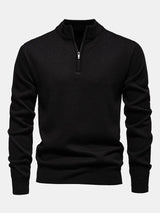 Alistair - Relaxed Fit High Neck Zip Sweater