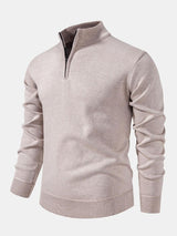 Alistair - Relaxed Fit High Neck Zip Sweater