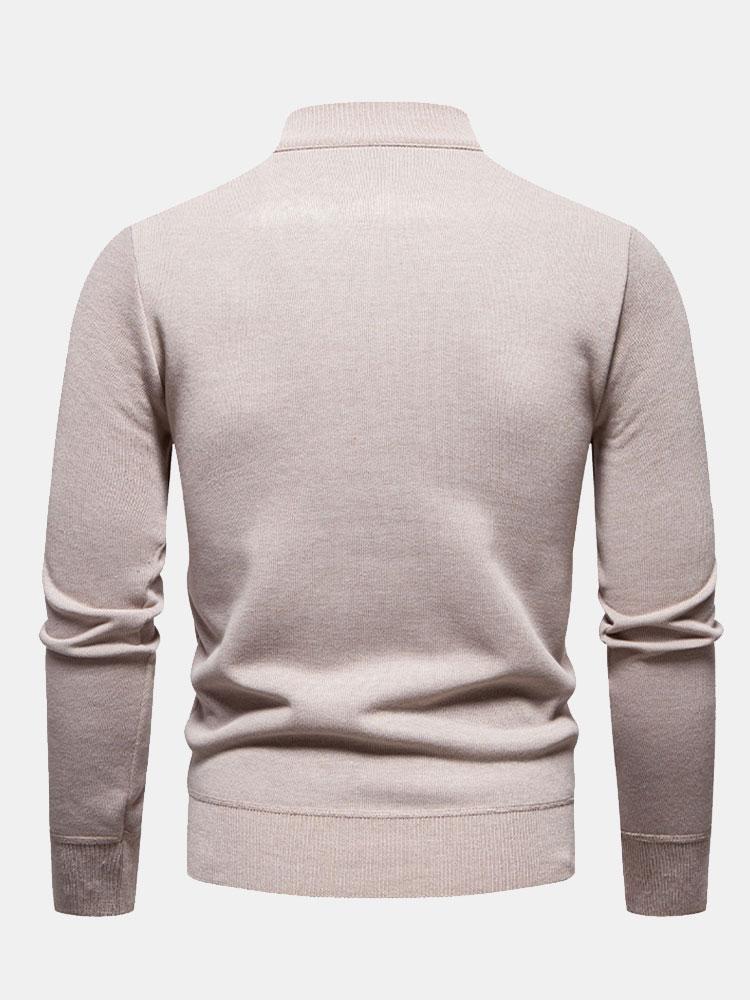 Alistair - Relaxed Fit High Neck Zip Sweater
