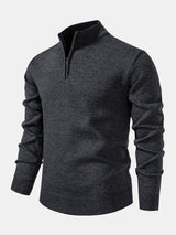 Alistair - Relaxed Fit High Neck Zip Sweater
