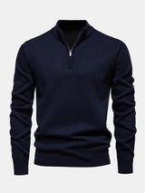 Alistair - Relaxed Fit High Neck Zip Sweater