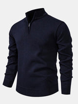 Alistair - Relaxed Fit High Neck Zip Sweater