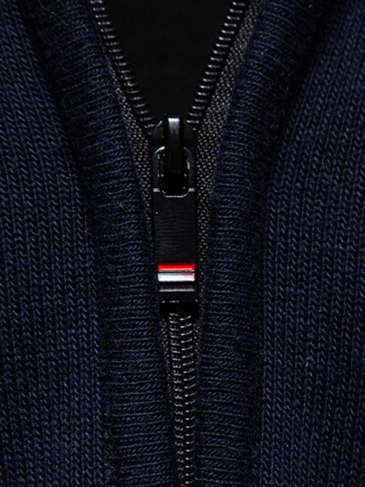 Alistair - Relaxed Fit High Neck Zip Sweater