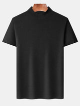 Nash - Slim Fit Short Sleeve Stand Collar Sweater