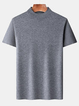 Nash - Slim Fit Short Sleeve Stand Collar Sweater