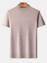Nash - Slim Fit Short Sleeve Stand Collar Sweater