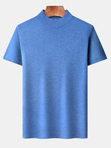 Nash - Slim Fit Short Sleeve Stand Collar Sweater