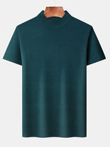 Nash - Slim Fit Short Sleeve Stand Collar Sweater
