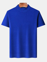 Nash - Slim Fit Short Sleeve Stand Collar Sweater