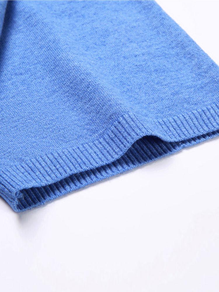 Nash - Slim Fit Short Sleeve Stand Collar Sweater