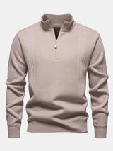 Reese - Striped Quarter-Zip Sweater