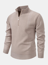 Reese - Striped Quarter-Zip Sweater