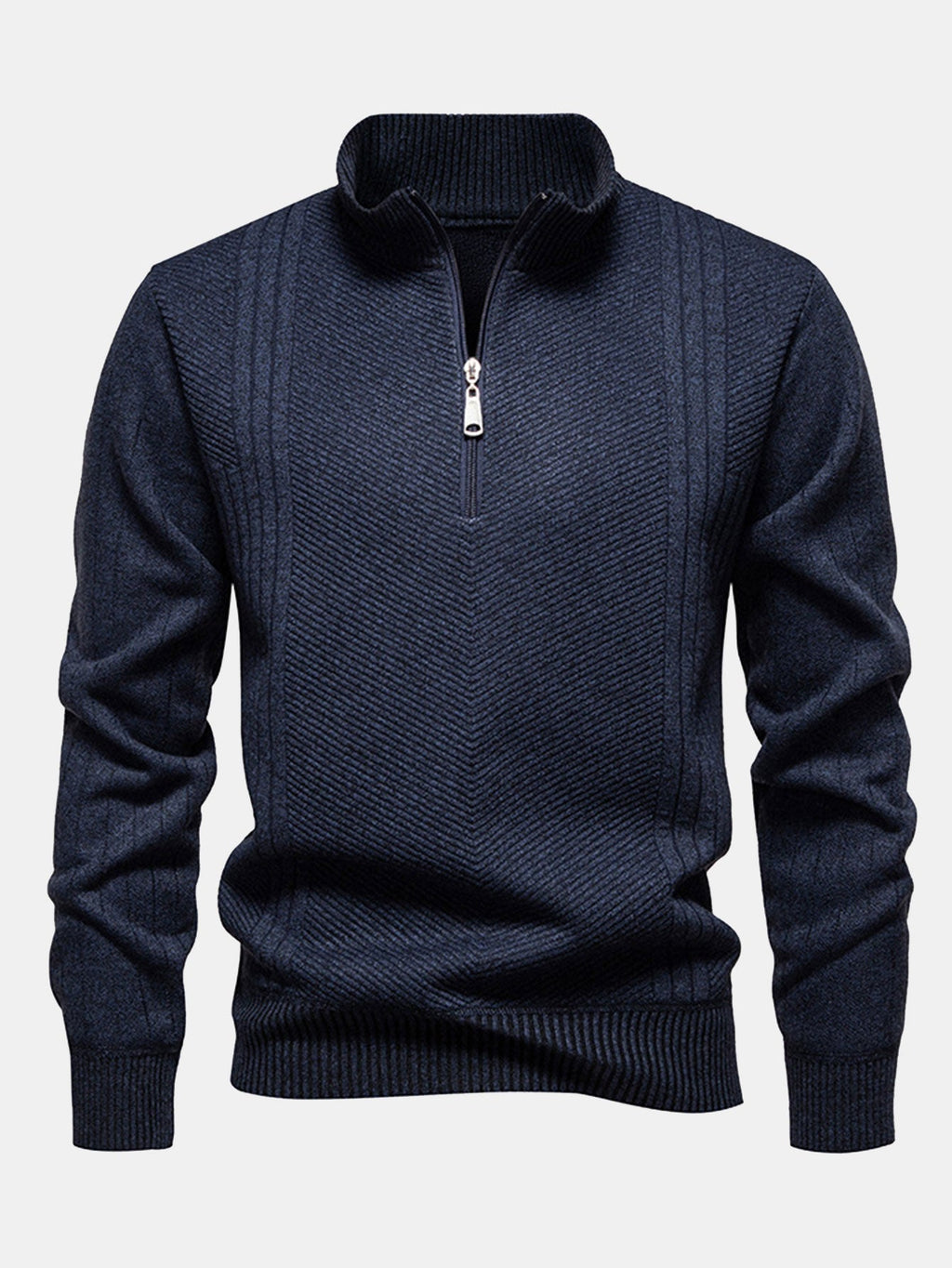 Reese - Striped Quarter-Zip Sweater