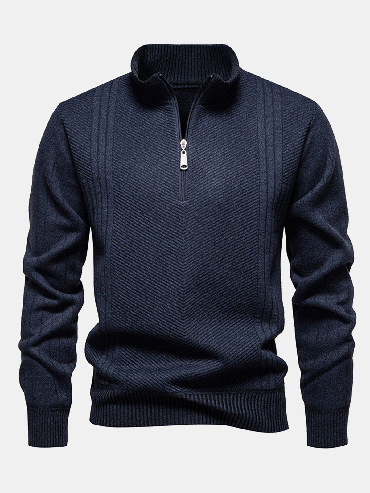 Reese - Striped Quarter-Zip Sweater