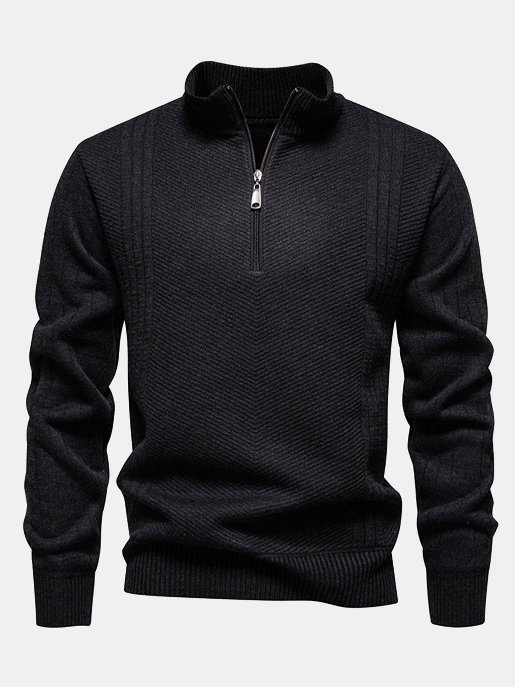 Reese - Striped Quarter-Zip Sweater