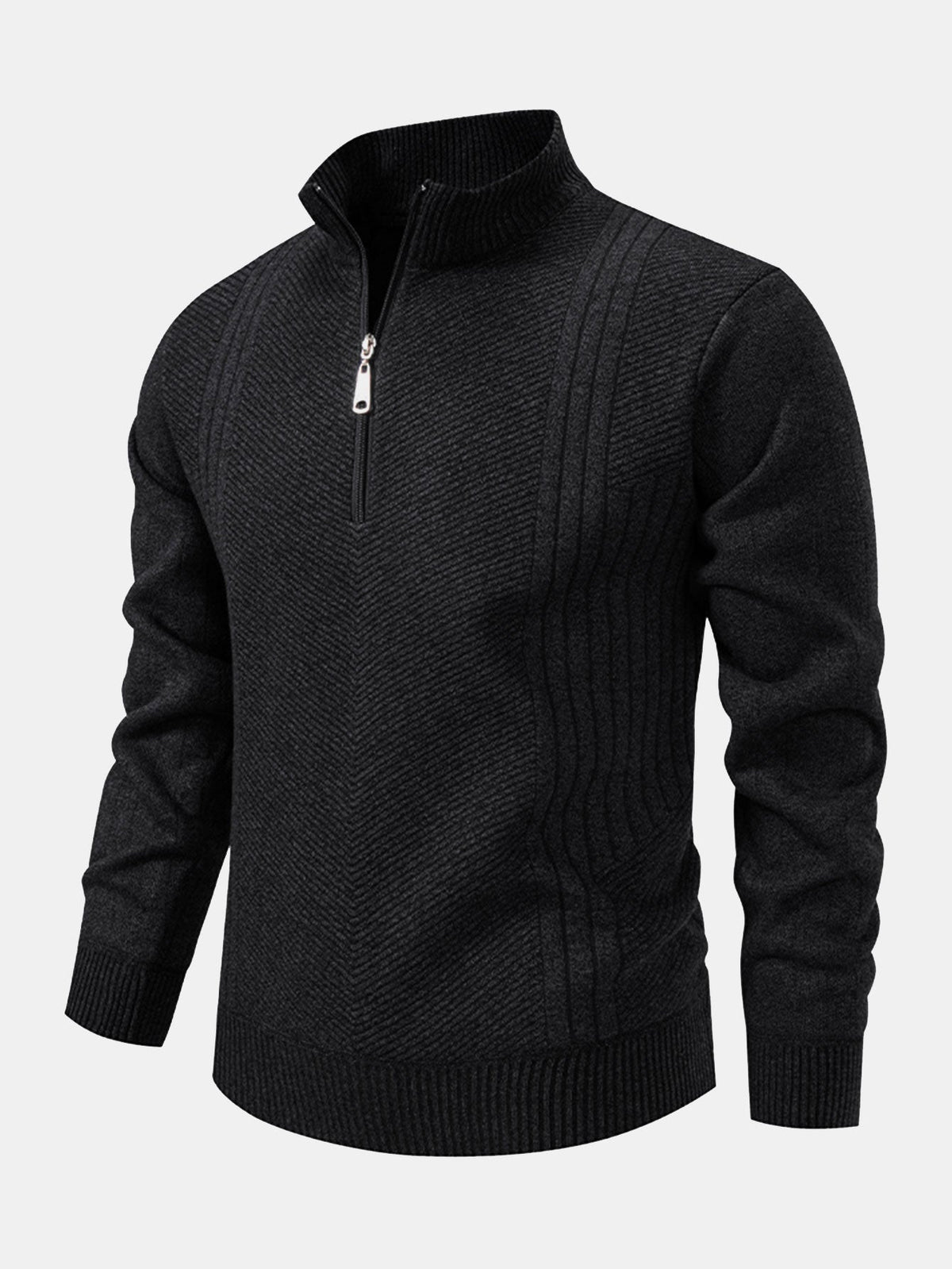 Reese - Striped Quarter-Zip Sweater