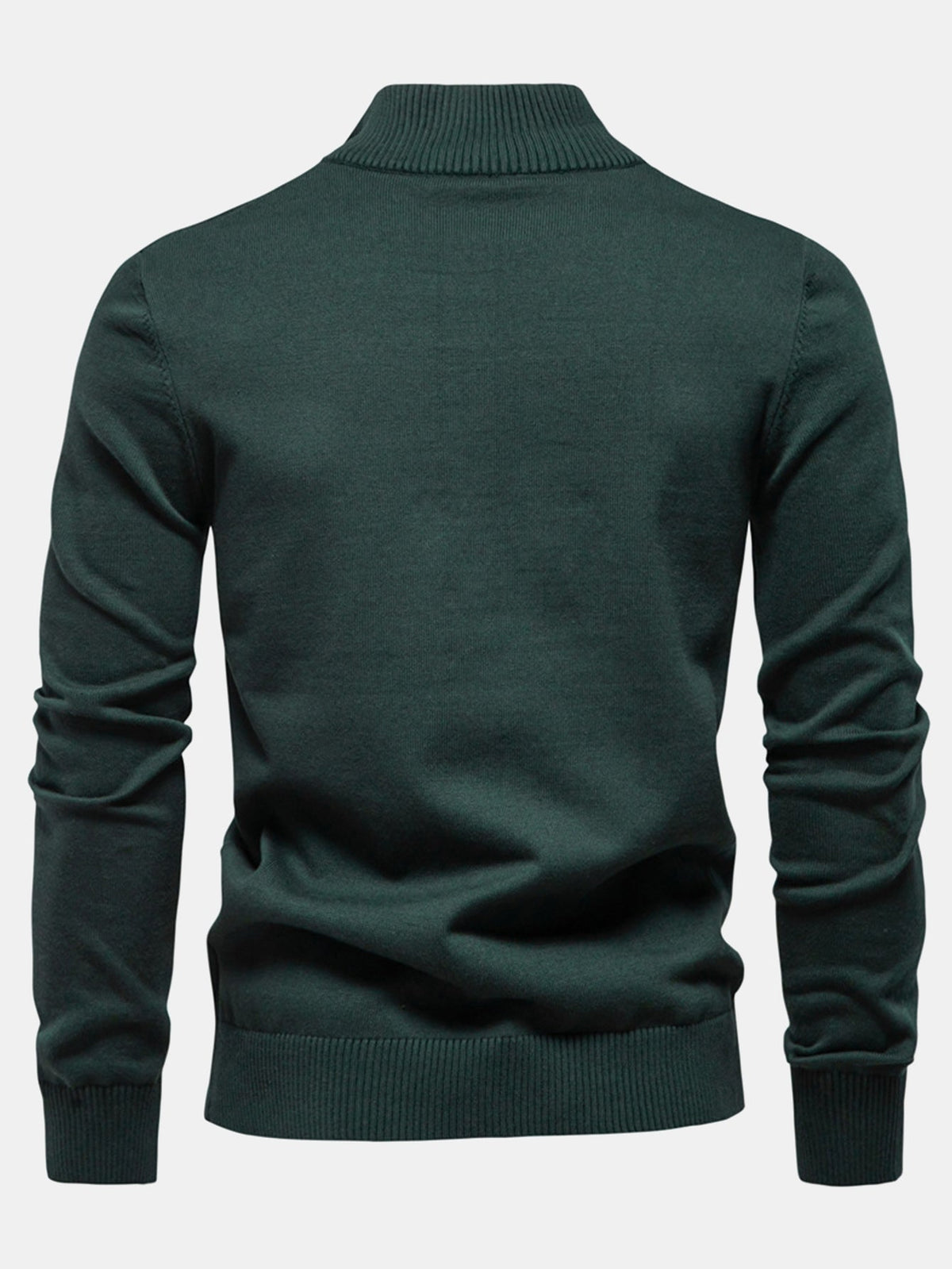 Rhys - Striped Stretch Cotton Quarter-Zip Sweater