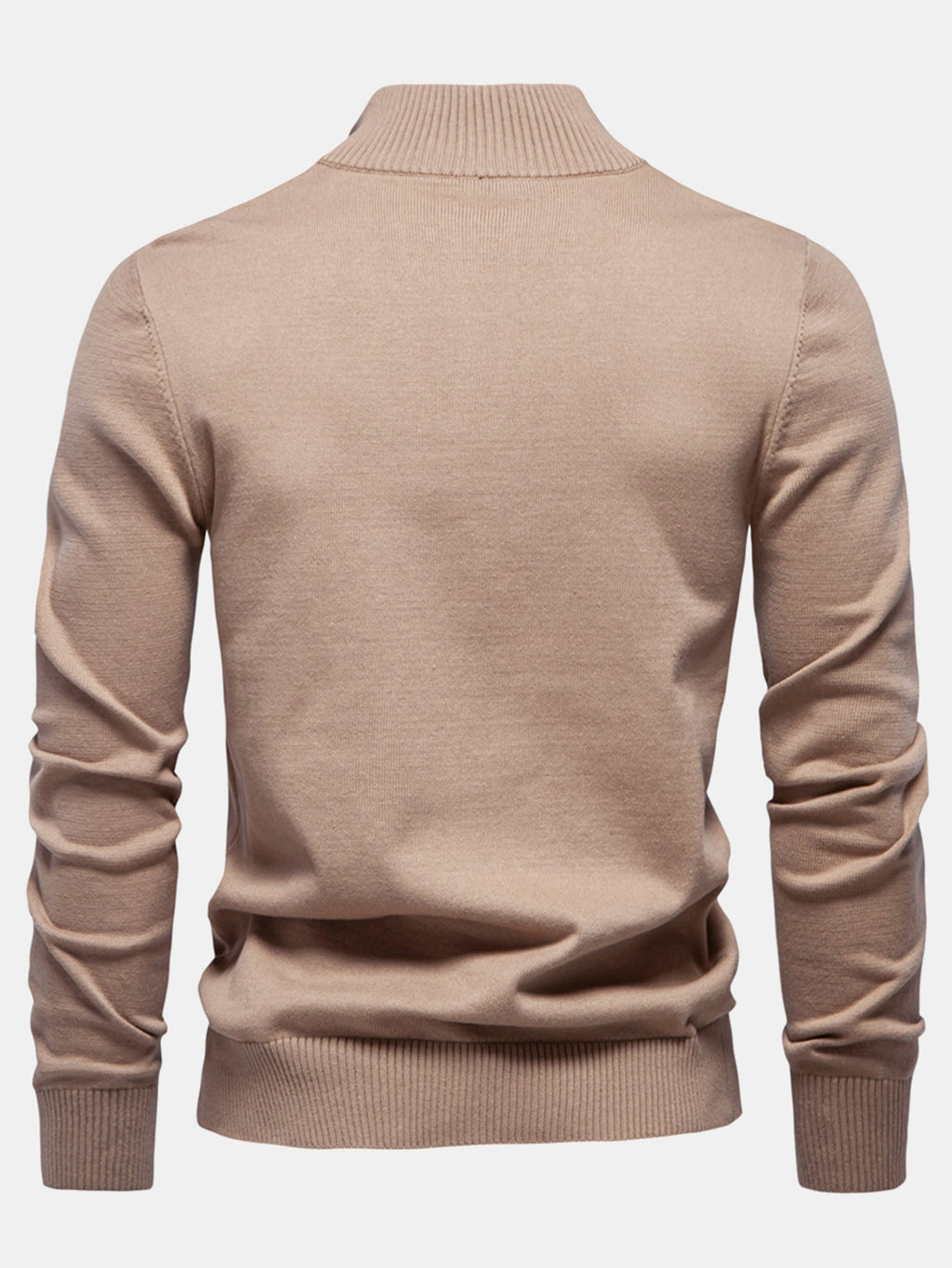 Rhys - Striped Stretch Cotton Quarter-Zip Sweater