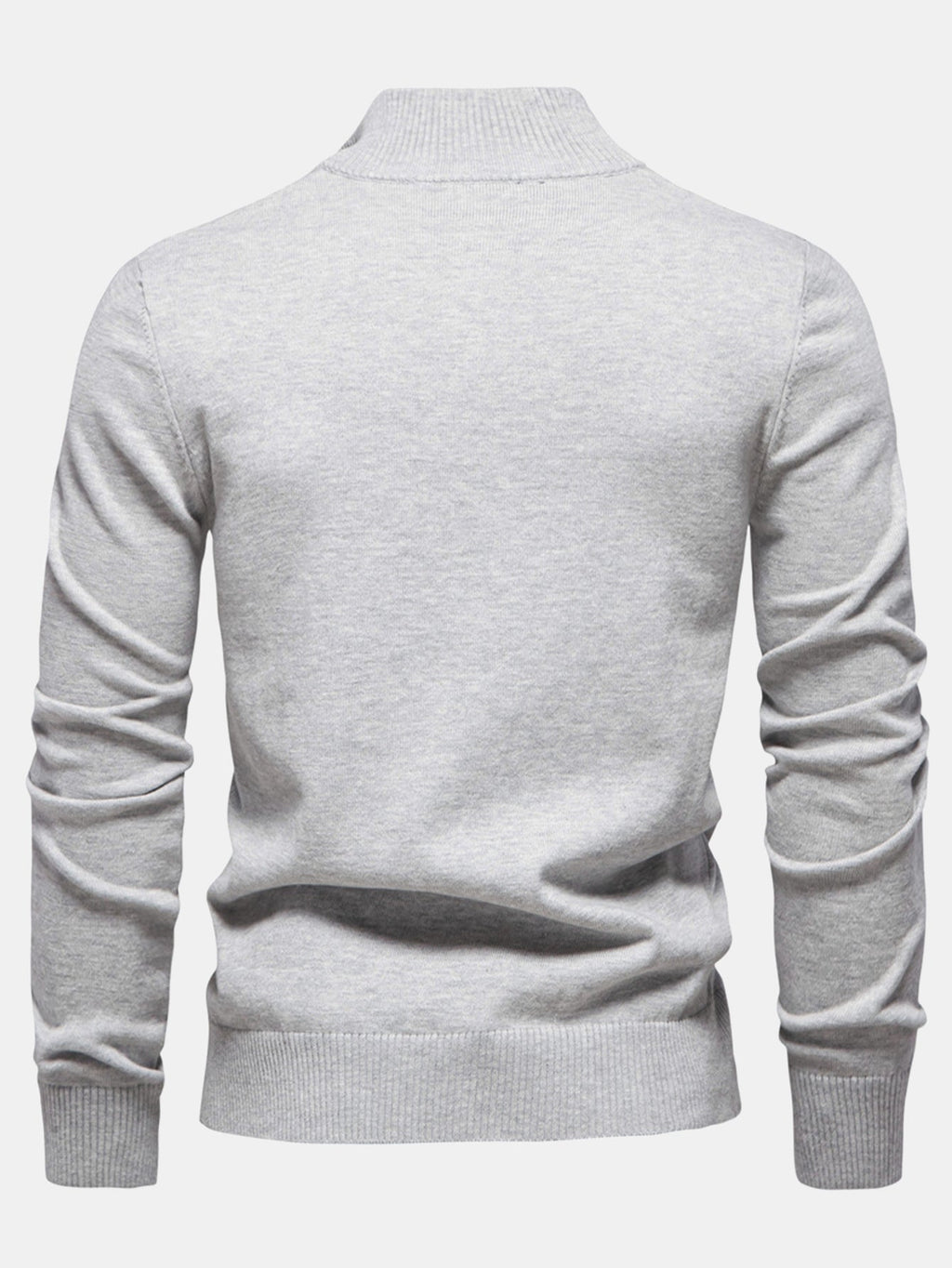 Rhys - Striped Stretch Cotton Quarter-Zip Sweater