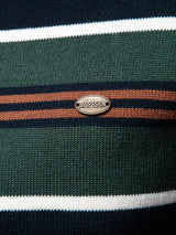 Rhys - Striped Stretch Cotton Quarter-Zip Sweater