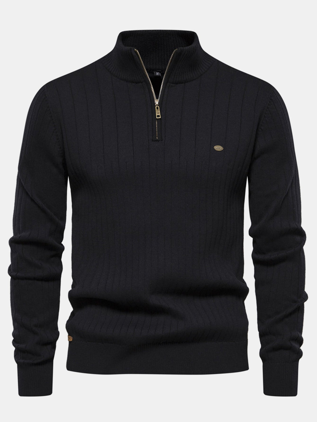 Sawyer - Striped Cotton Quarter-Zip Pullover