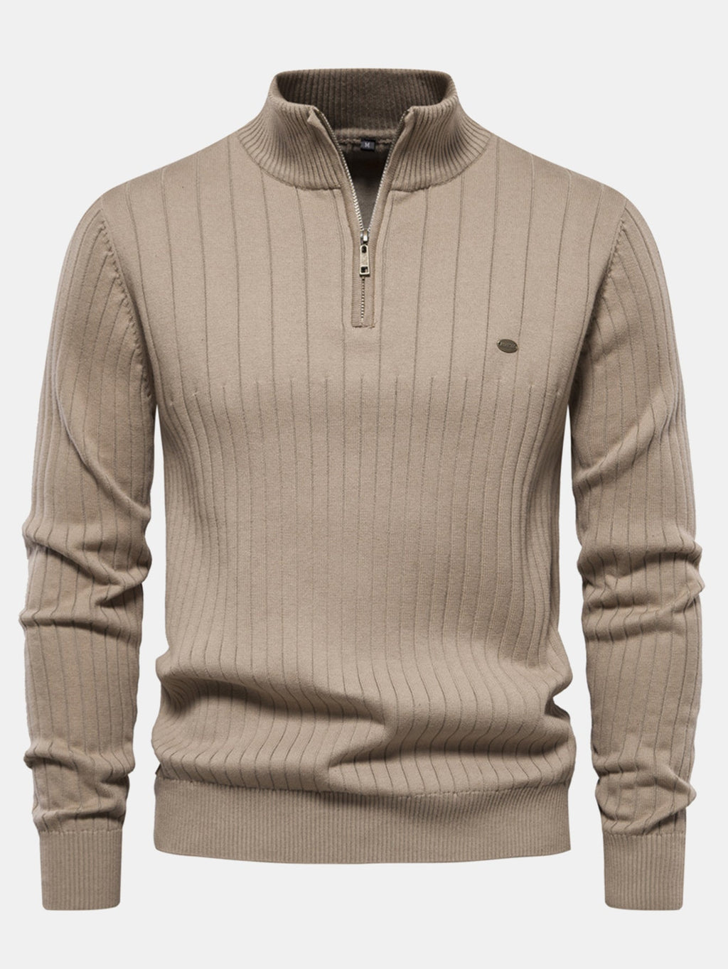 Sawyer - Striped Cotton Quarter-Zip Pullover