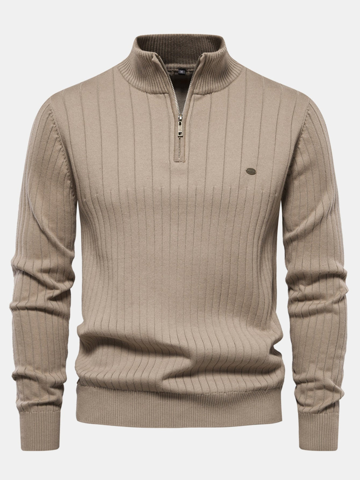 Sawyer - Striped Cotton Quarter-Zip Pullover