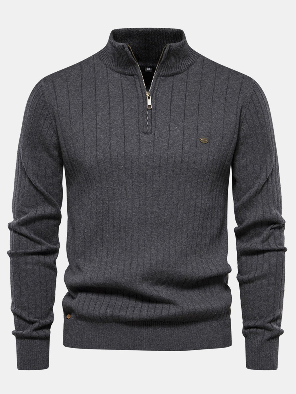 Sawyer - Striped Cotton Quarter-Zip Pullover