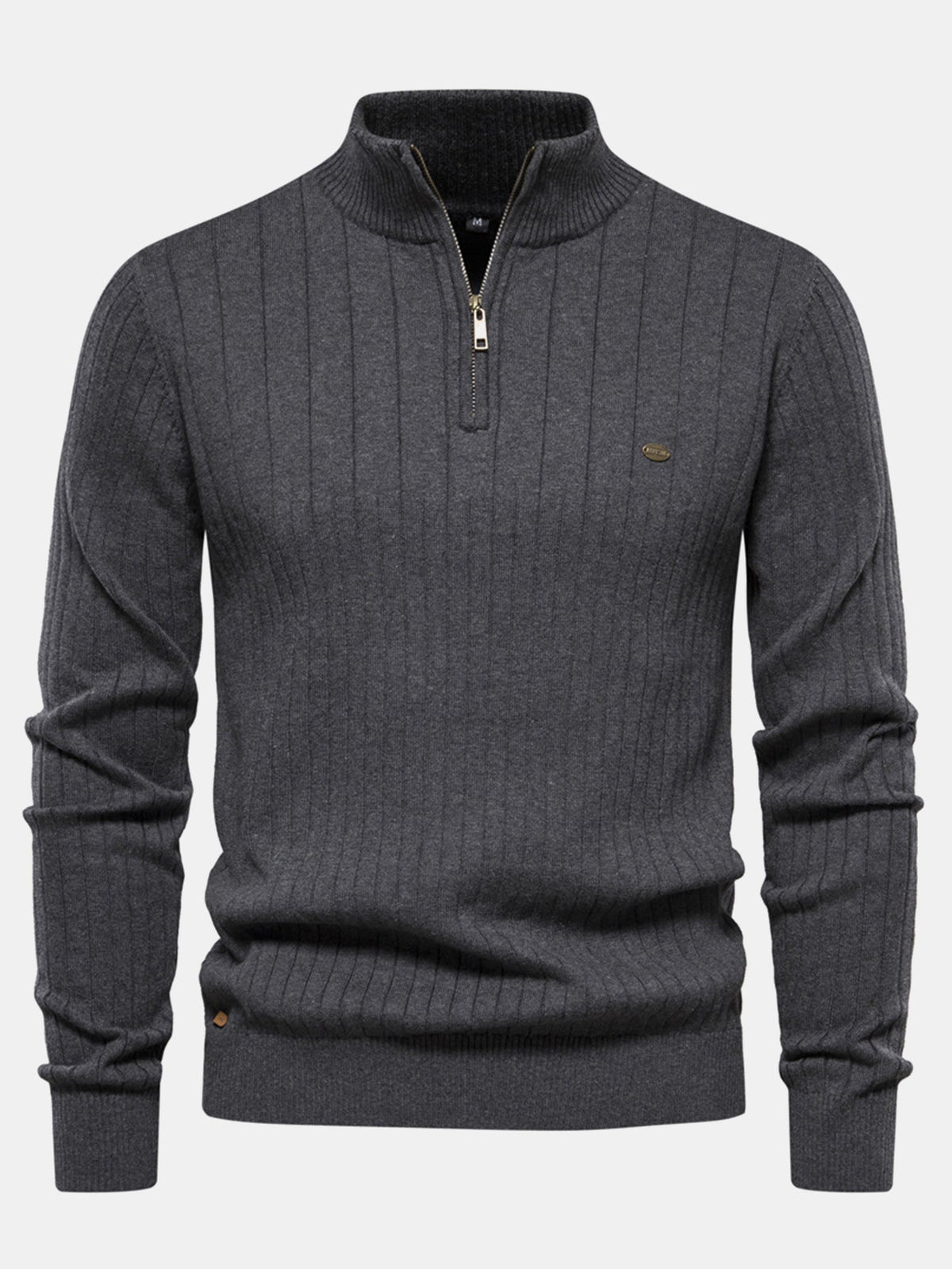 Sawyer - Striped Cotton Quarter-Zip Pullover