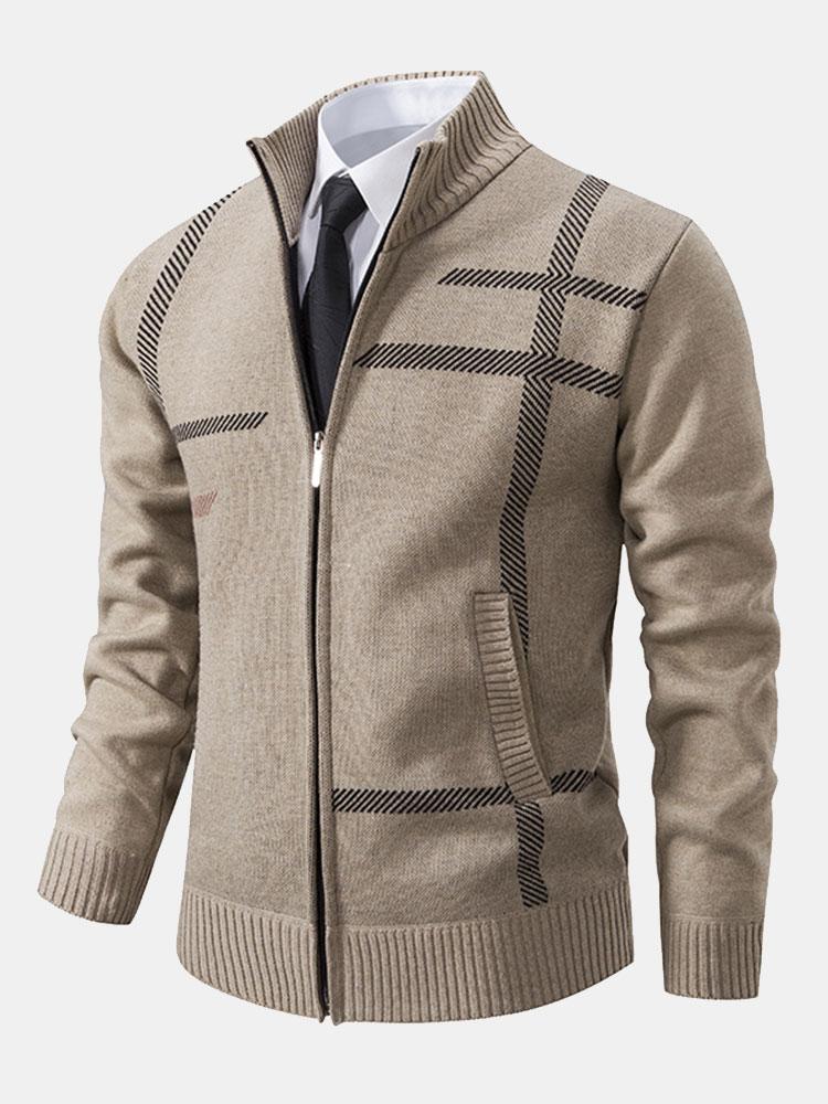 Theodore - Striped Zip-Up Sweater