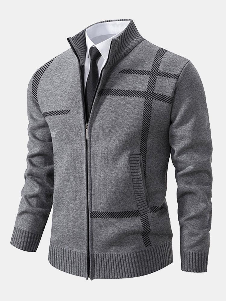Theodore - Striped Zip-Up Sweater