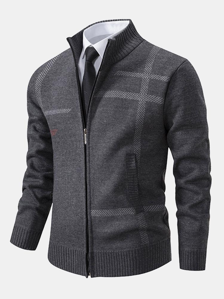 Theodore - Striped Zip-Up Sweater