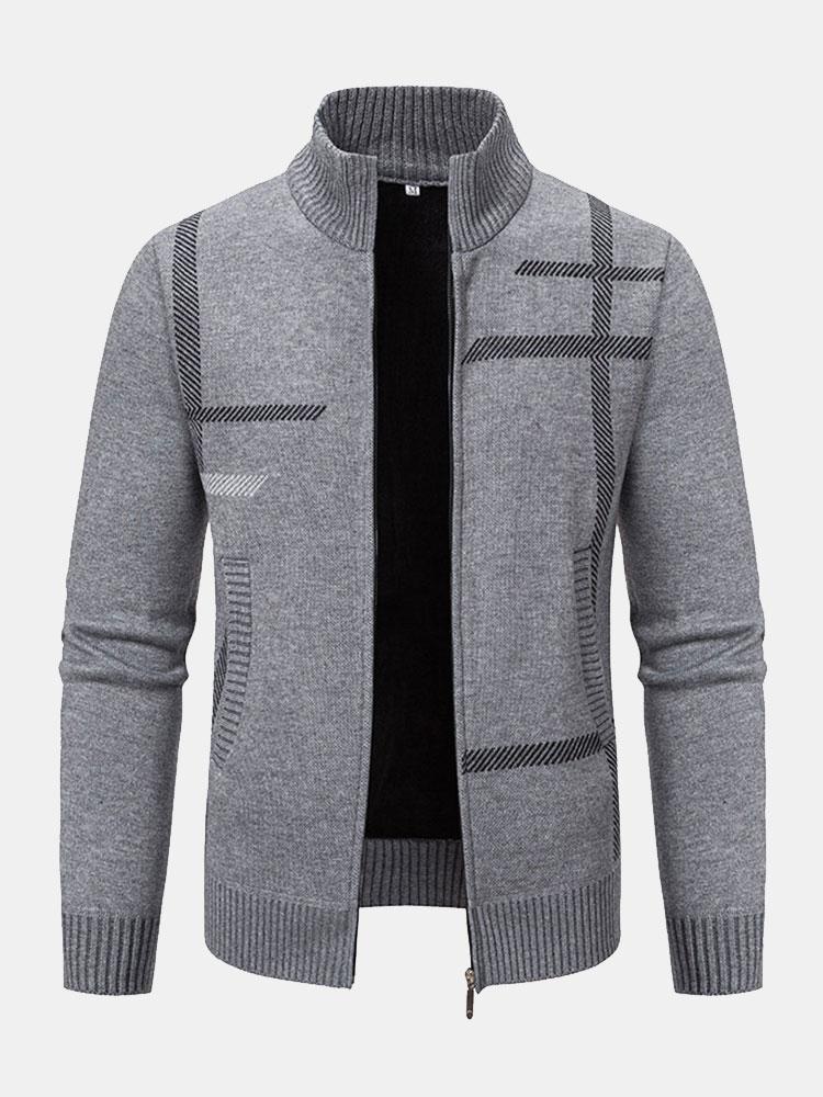 Theodore - Striped Zip-Up Sweater