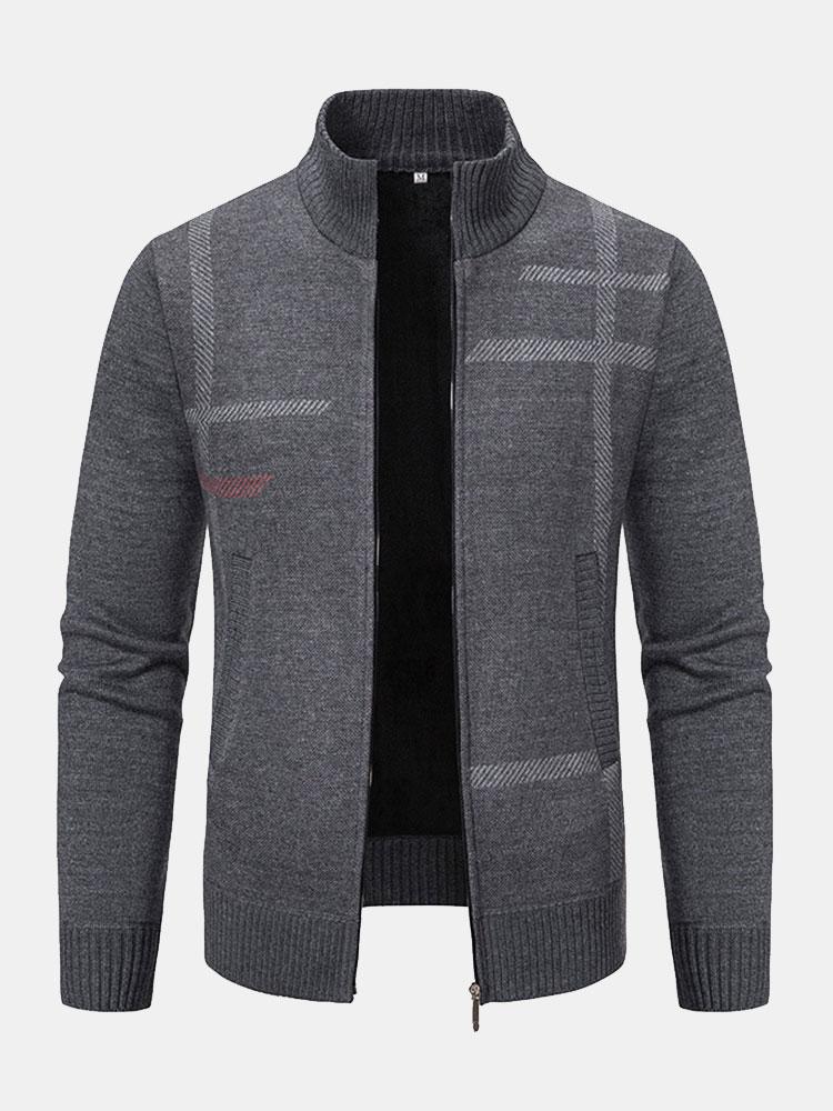 Theodore - Striped Zip-Up Sweater