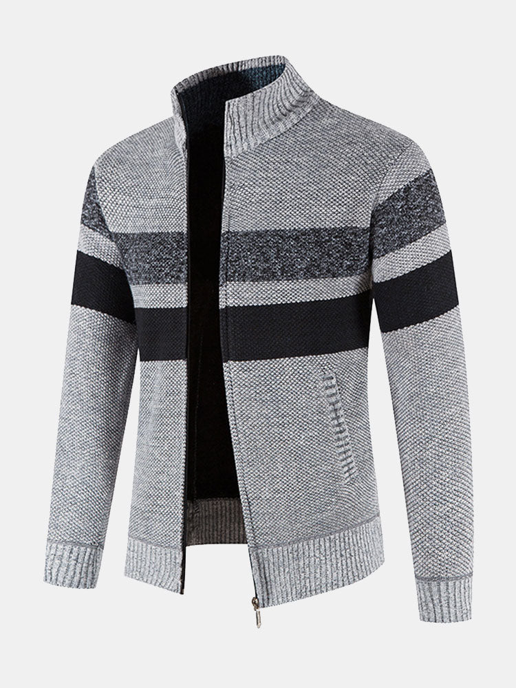 Walker - Striped Full-Zip Sweater
