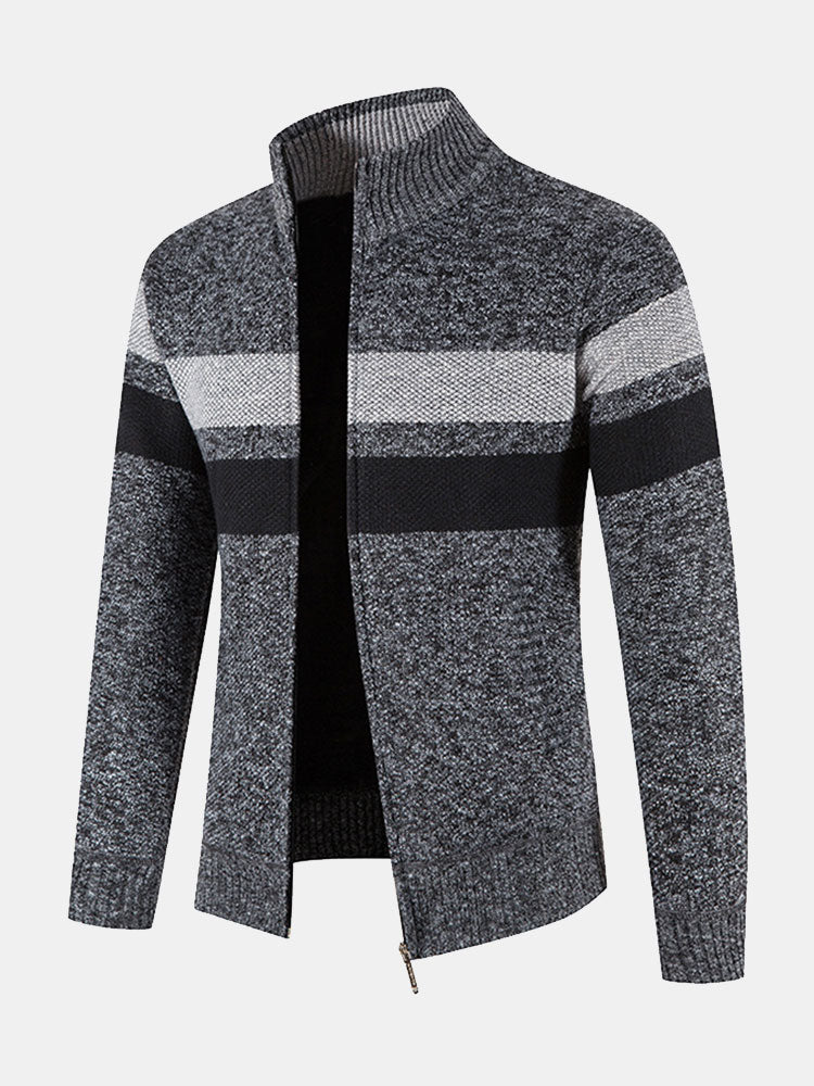Walker - Striped Full-Zip Sweater