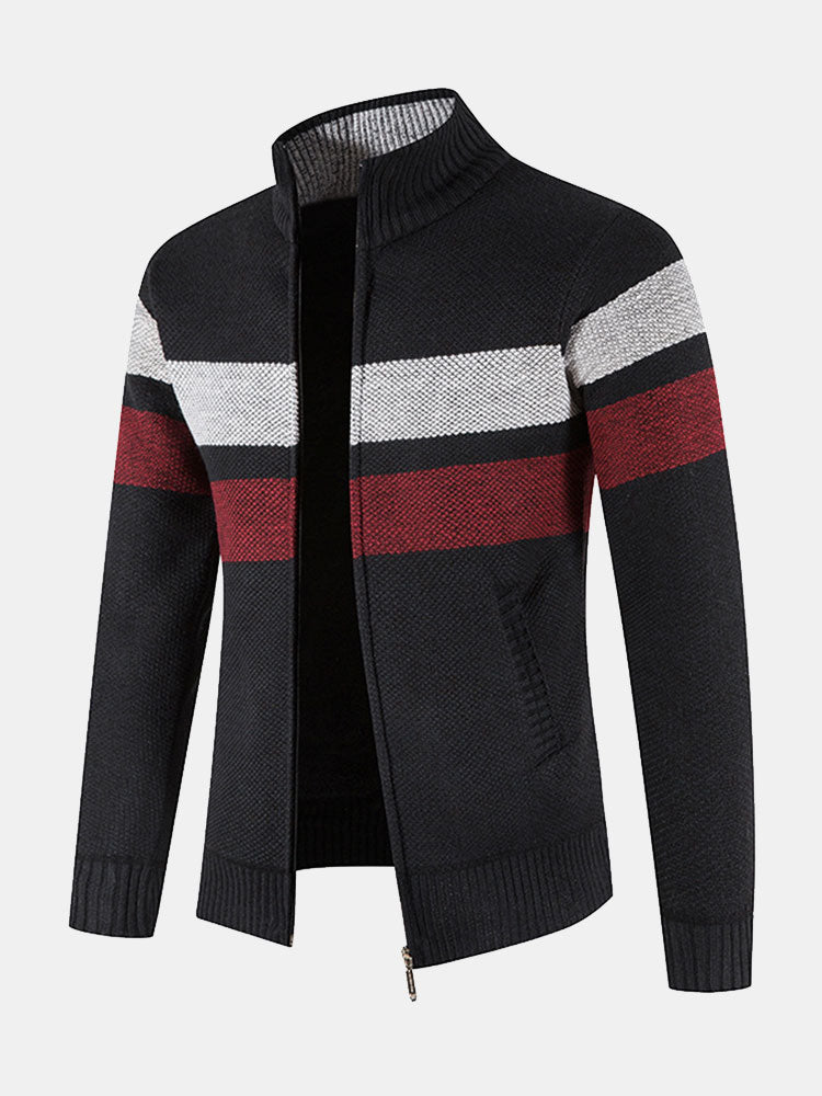 Walker - Striped Full-Zip Sweater