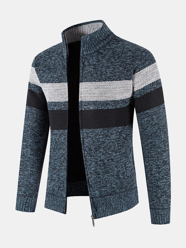 Walker - Striped Full-Zip Sweater