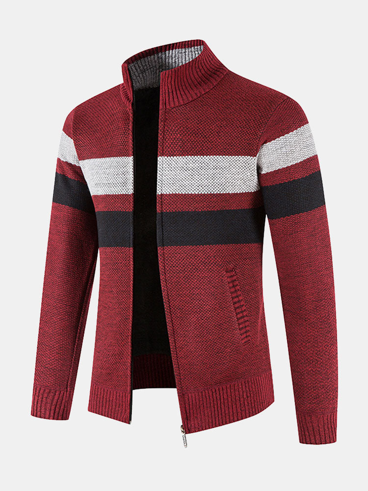 Walker - Striped Full-Zip Sweater