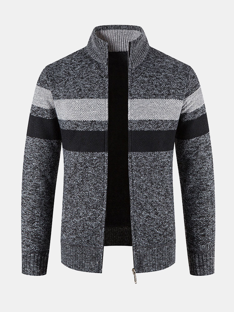 Walker - Striped Full-Zip Sweater