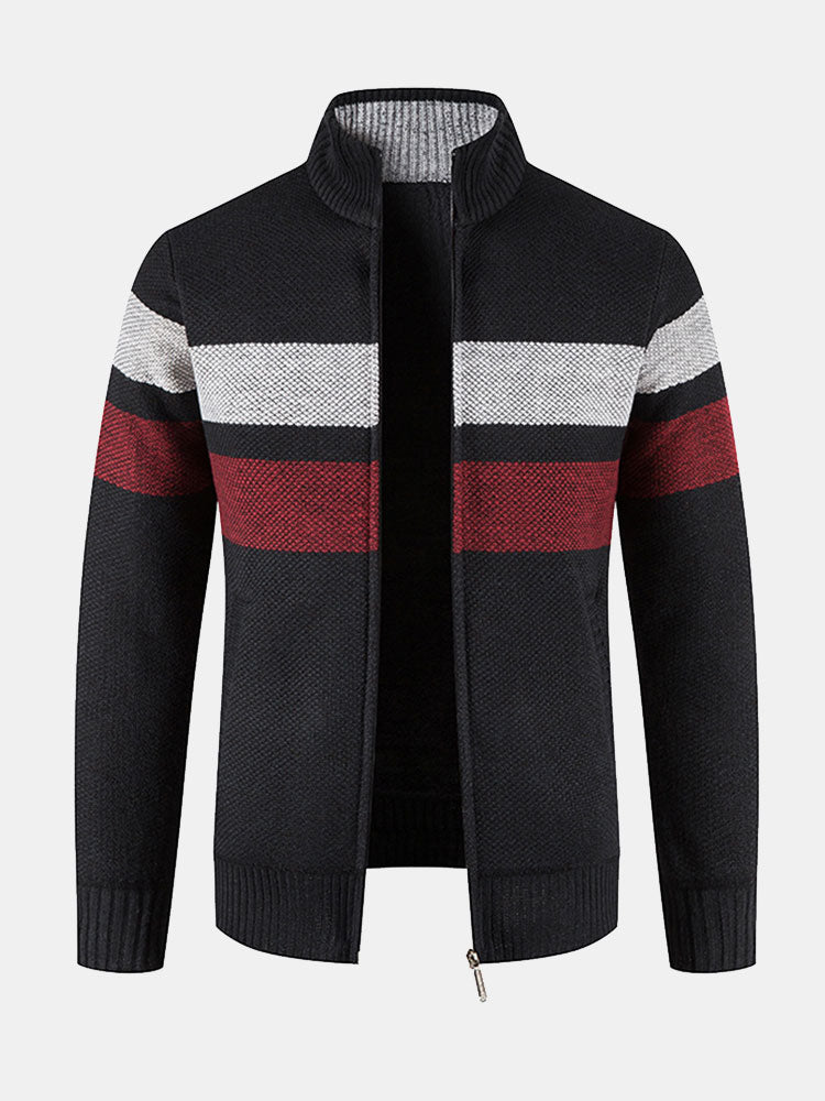Walker - Striped Full-Zip Sweater