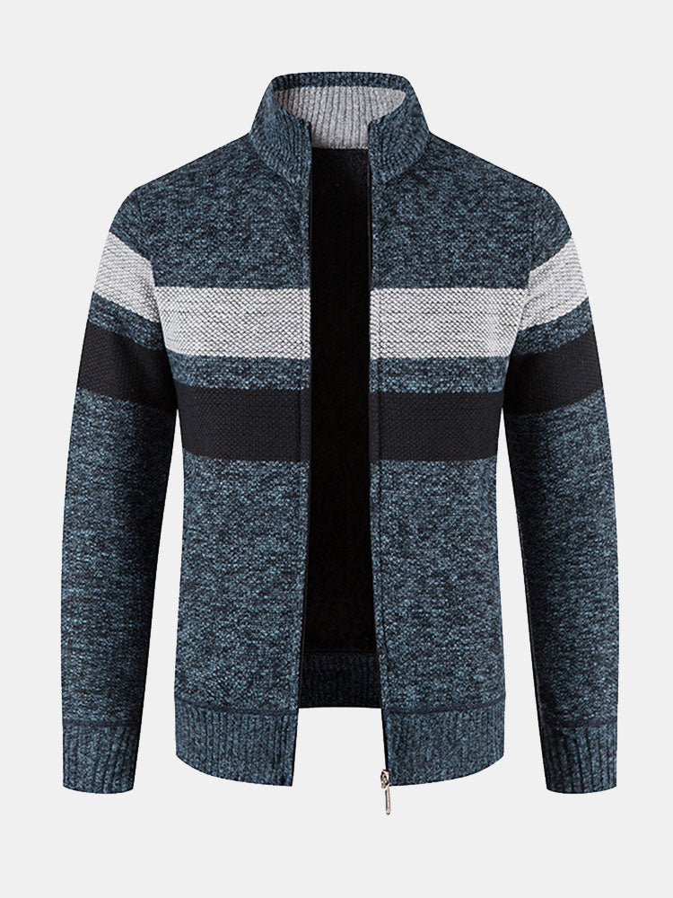 Walker - Striped Full-Zip Sweater